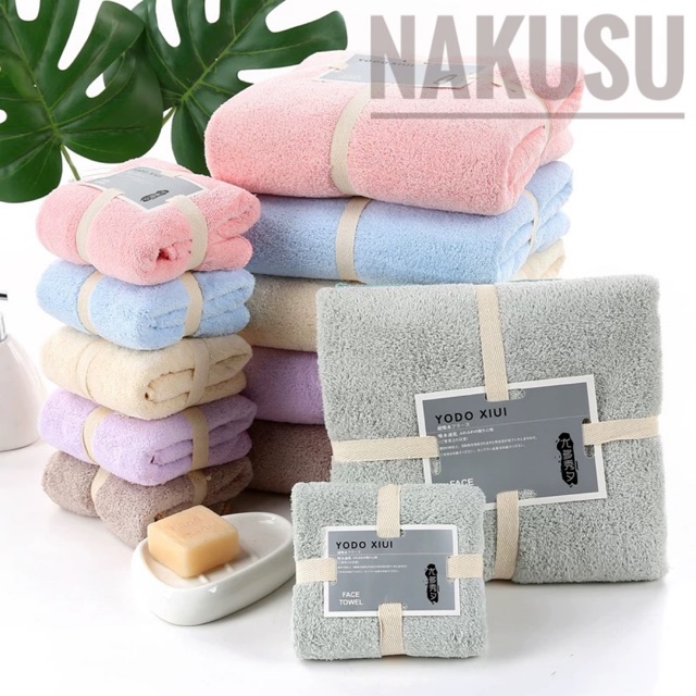 Nakusu 2In1 High Quality Microfiber Bath Towel & Hand Towel Gift Set