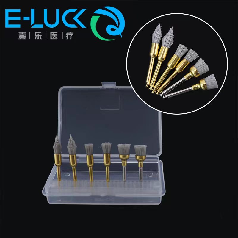 6pcs/box Dental Polishing Brush Aluminium Oxide Polishing Prophy