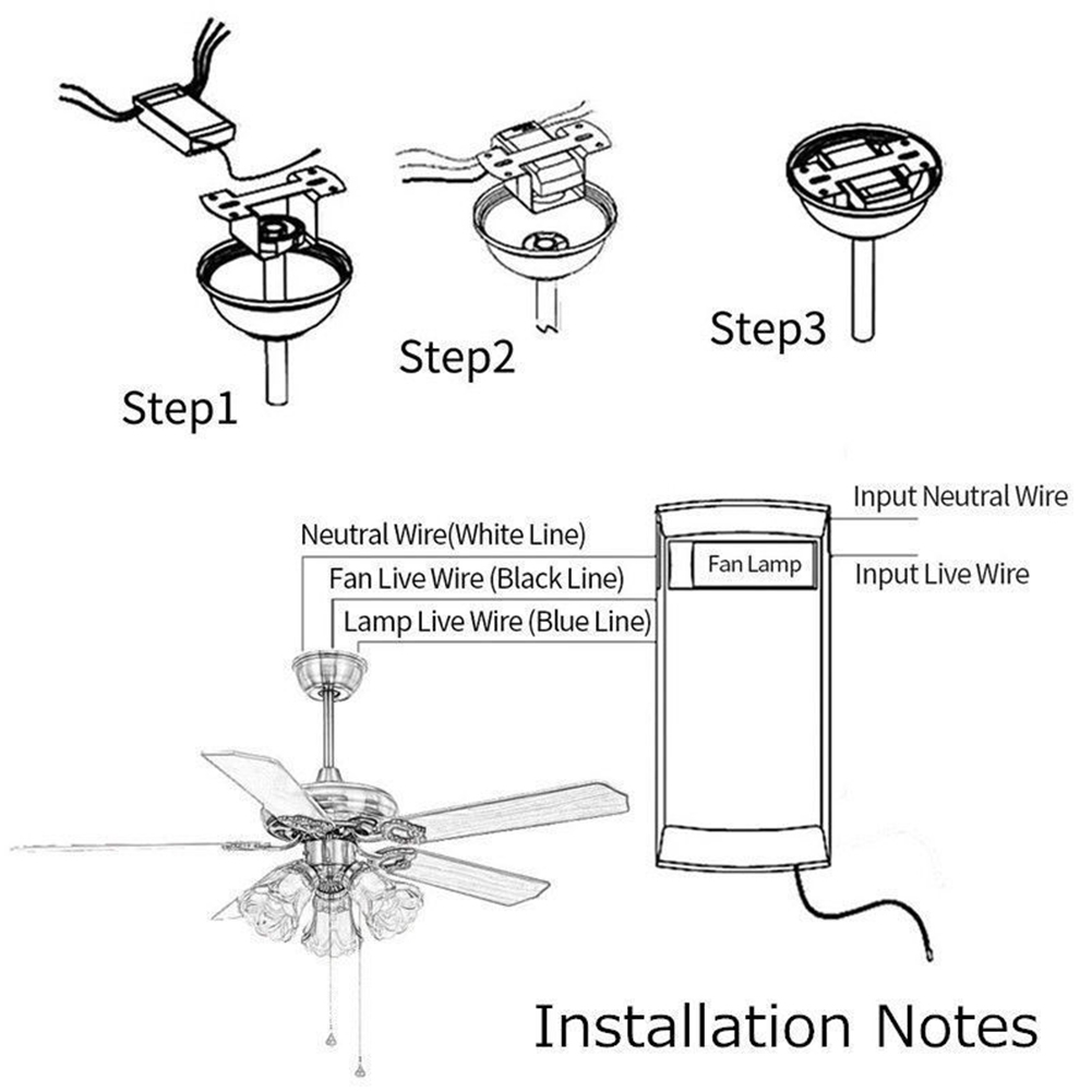 Universal Ceiling Fan Remote Control Kit Installation Shelly Lighting
