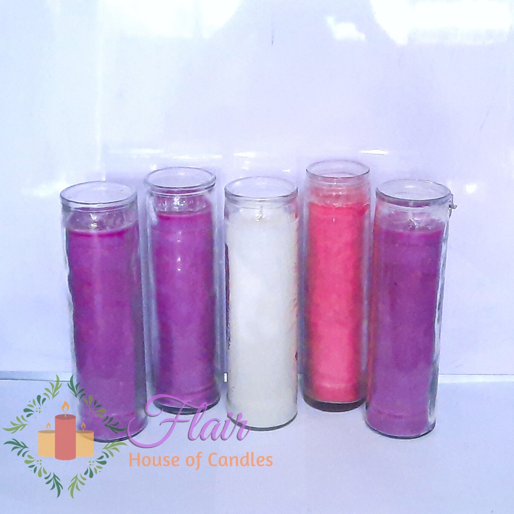 Flair Advent Candle Altar Prayer Candle Smokeless Long Glass Candle