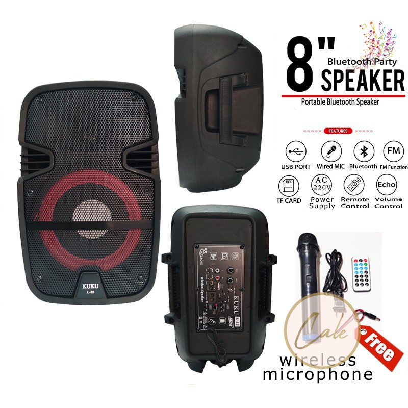 Speaker karaoke system with wireless microphone Shopee