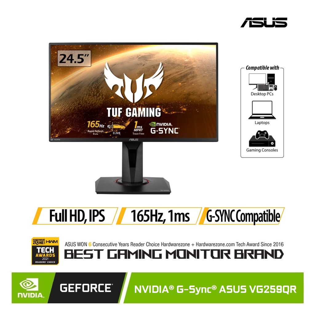 Asus TUF Gaming VG259QR Gaming Monitor Shopee Philippines