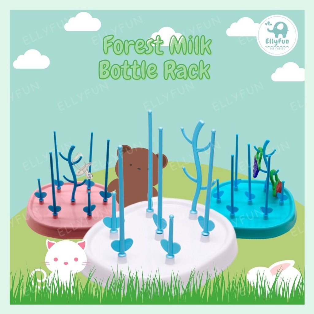 ELLYFUN Baby Milk Bottle Drying Rack Infant Utensils Dry Rack Cute