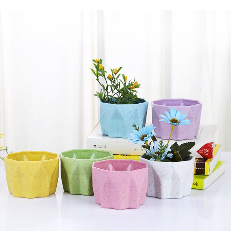 Modern Plastic Flower Pot Home Garden Office Desk Succulent Plant Pot