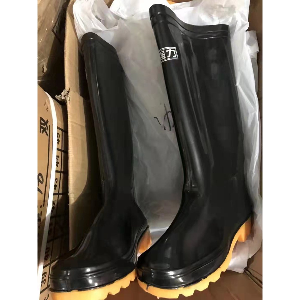 heavy duty high tube rubber rain boots(unisex) Shopee Philippines