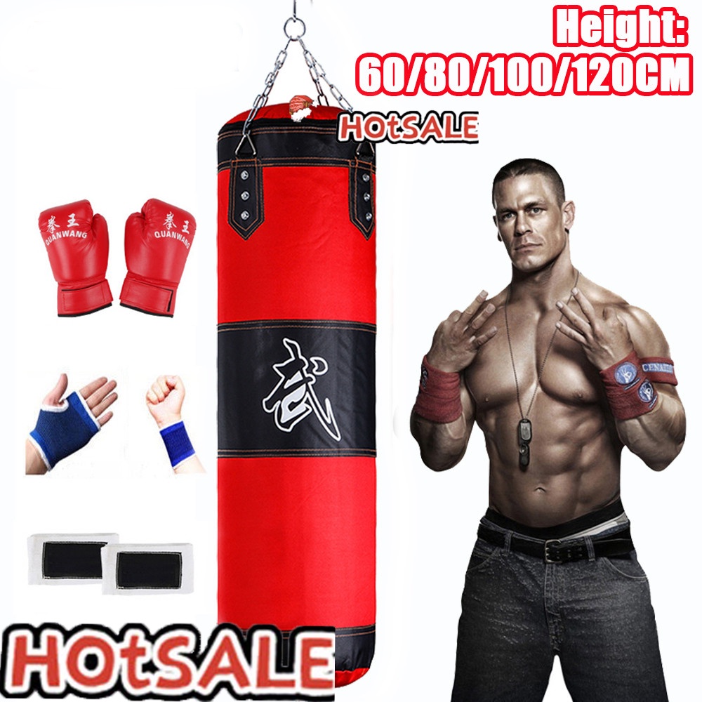 Boxing Punching Bag Fitness Sandbags Hollow Empty 80cm 60cm 100cm 120cm
