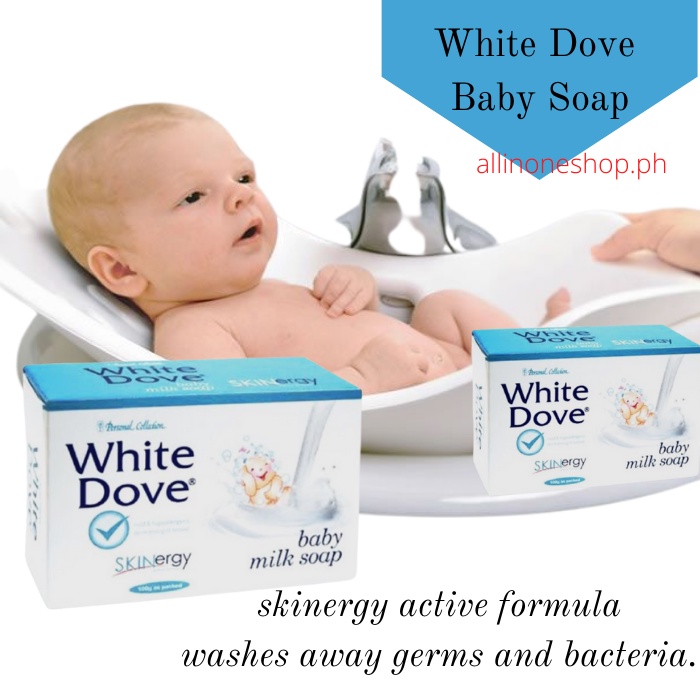 White Dove Baby Milk Soap GermFree Bath Time fun, antibacterial soap