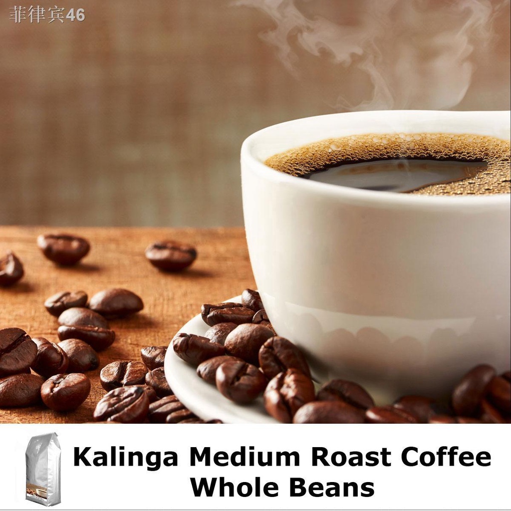 1kg Kalinga Medium Roast Whole Coffee Beans Pure Robusta Kalinga