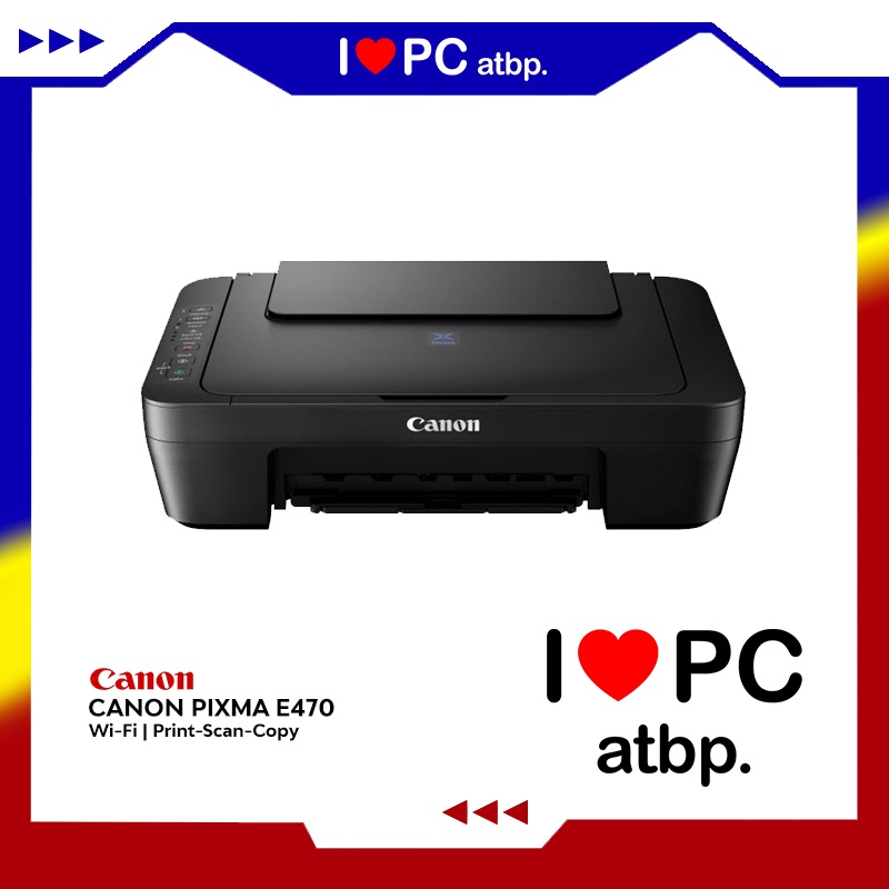 Canon Pixma E470 Printer (WiFi, PrintScanCopy, 47/57 Cartridge