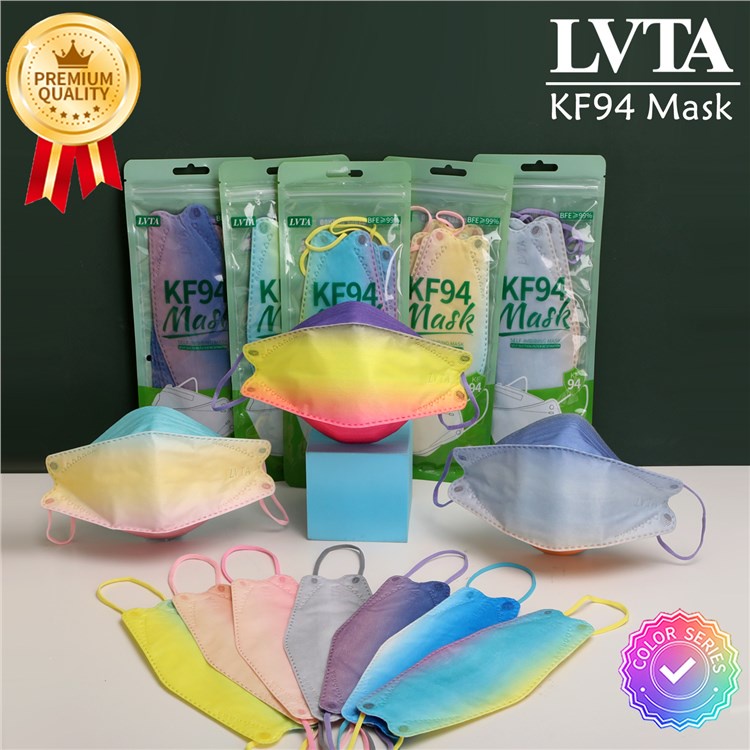 LVTA KF94 Face Mask 4 Layer Nonwoven Protection Filter 3D Anti Viral