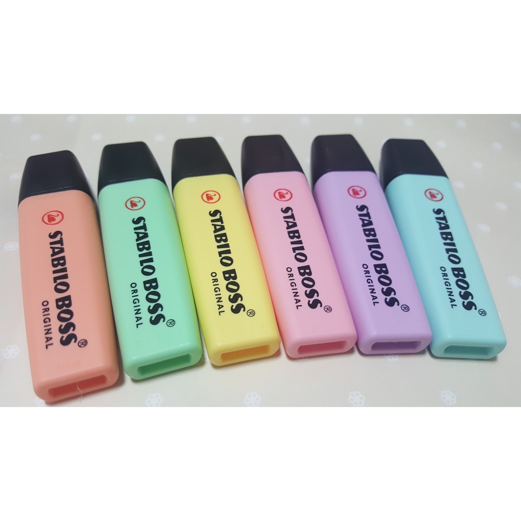 [FPS FairPriceSupplies] STABILO BOSS PASTEL HIGHLIGHTERS SET OF 6'S