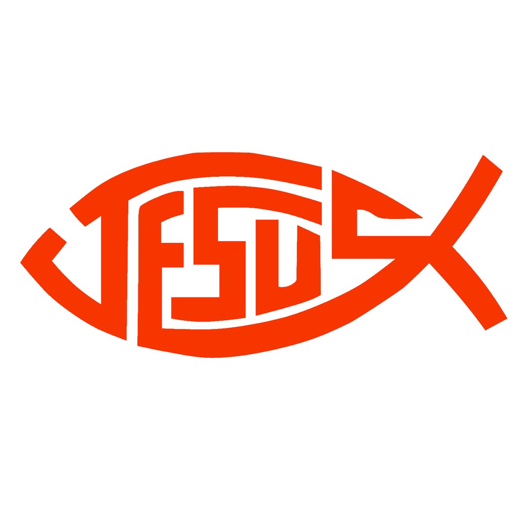 Jesus Fish Design Customized Decal Sticker (Color Red) Shopee Philippines