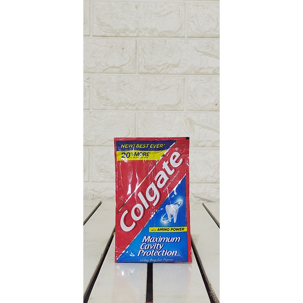 Colgate — Anticavity Toothpaste Maximum Cavity Protection 24 g sachet Original Authentic