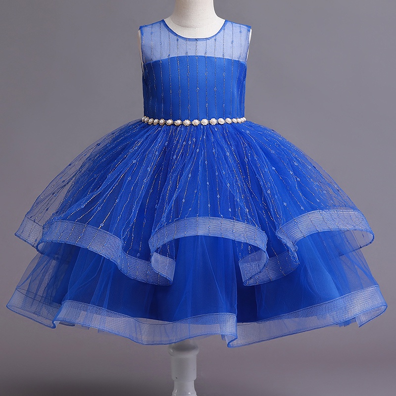 210 Years Old Girls Princess Dress,Green Blue Red White Formal Child