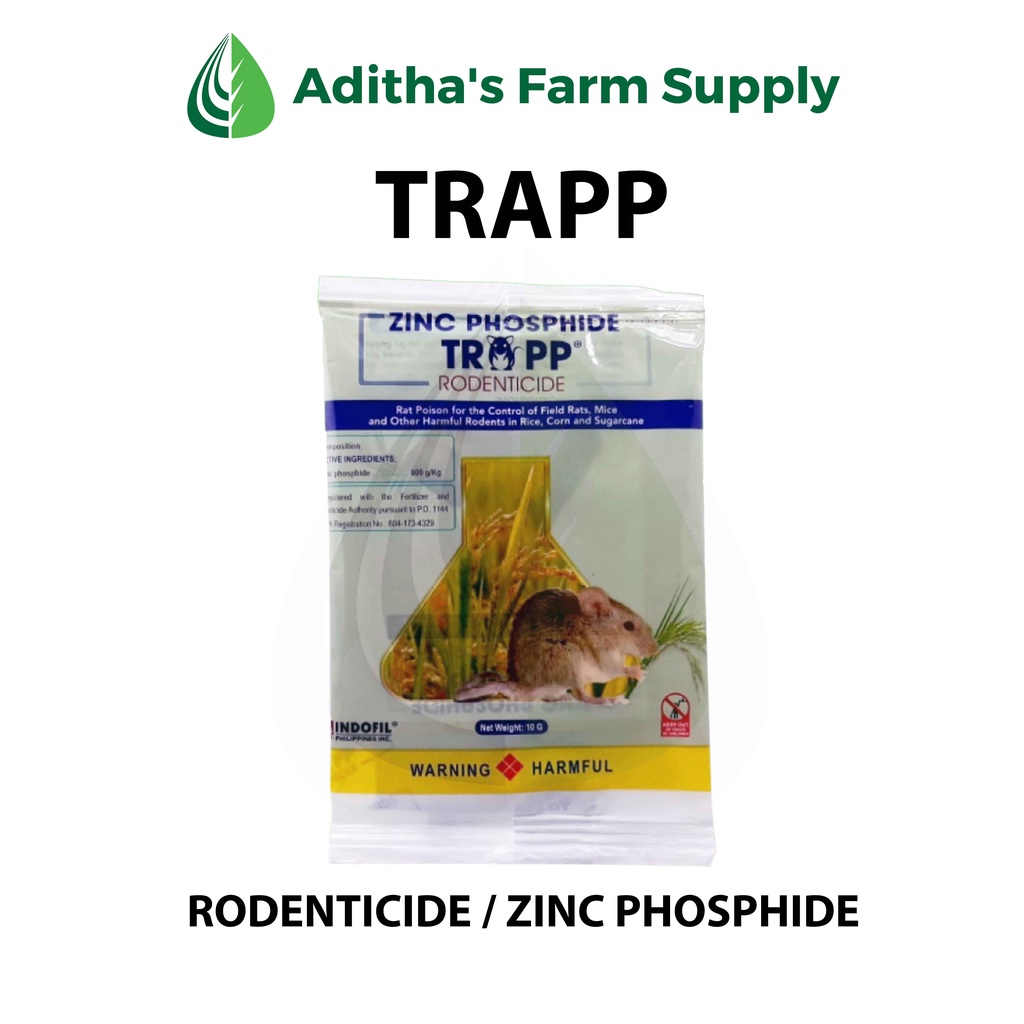 Zinc Phosphide/Rodenticide Trapp 80 WP (Pamatay ng Daga) 10 grams