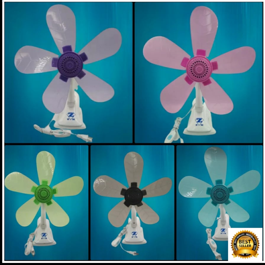 ZH Table Clip Fan 5 Blades Mini Home Electricfan portable desk/table