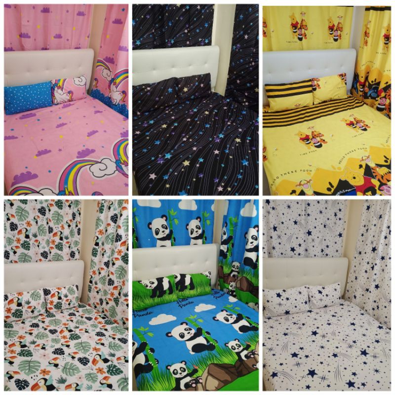 CANADIAN COTTON 3 IN 1 BEDSHEET (1 FITTED BEDSHEET WITH 2 PILLOWCASE