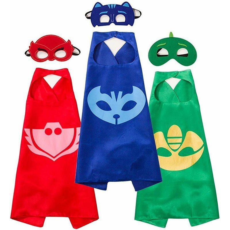 Newest NobleKids PJ Mask Costume Catboy Owlette Gekko Cape Mask Halloween Fancy Dress Shopee