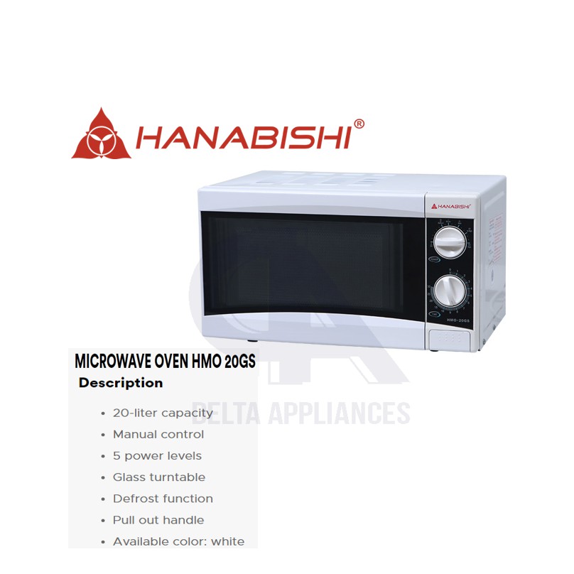 Hanabishi Microwave Oven 20L HMO 20GS Shopee Philippines