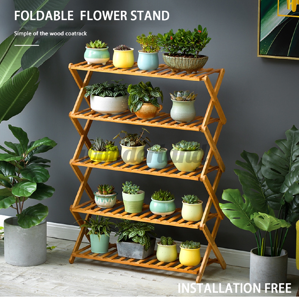 Pot Plant Stand Shelves Flower Rack Display Shelf Garden Indoor Outdoor