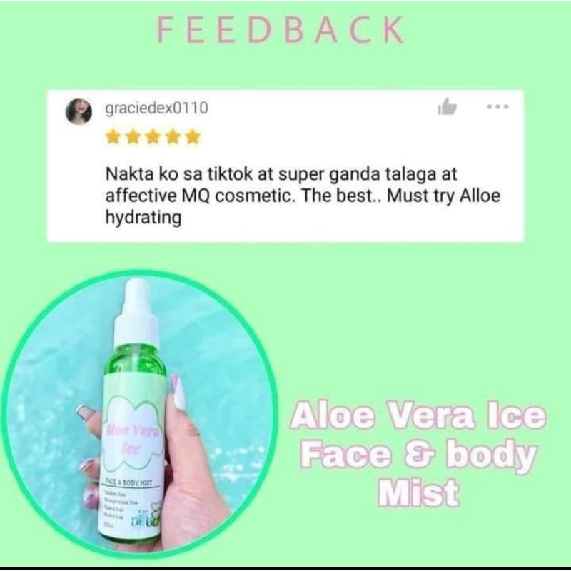 M.Q Cosmetics Aloe Vera Ice Face and Body Mist Shopee Philippines