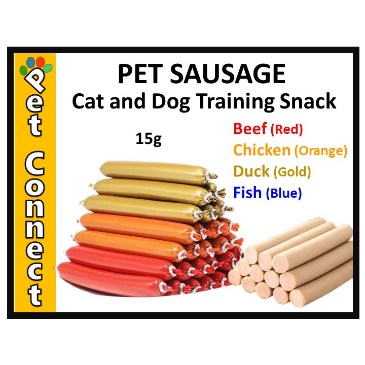 Pet Sausage Training Treats or Snack for Dog and Cat 15g Hotdog