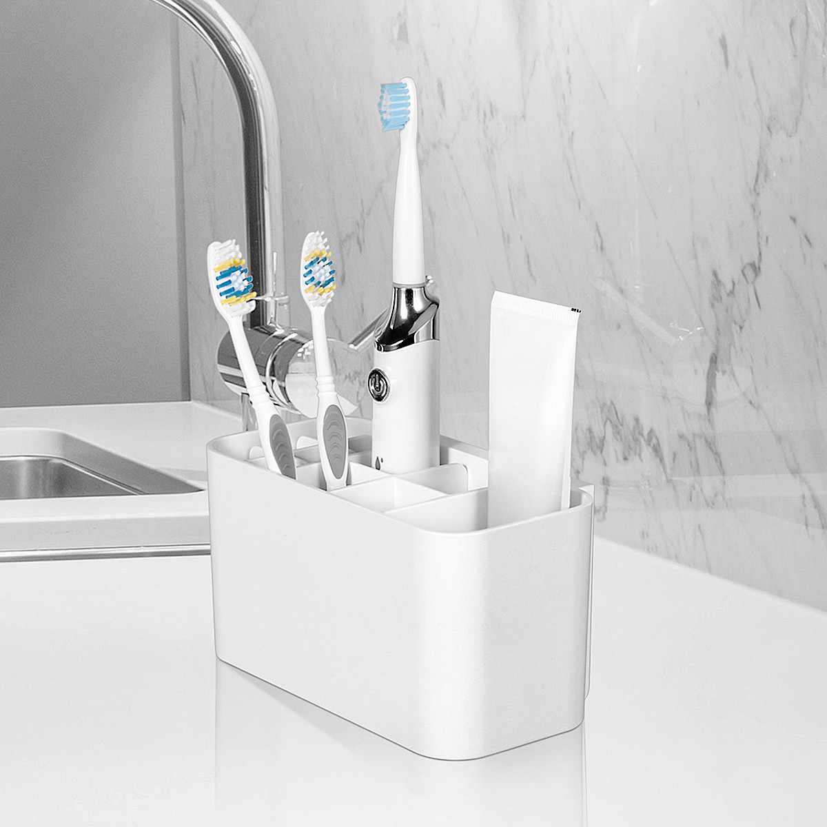 ROSENICE Toothbrush Holder Multifunctional Electric Toothbrush Caddy 11