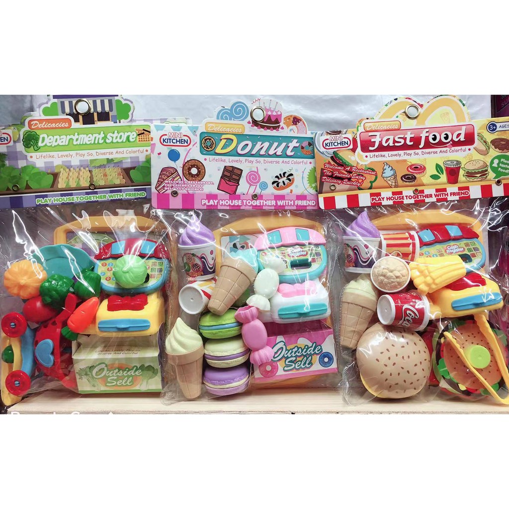 Simulation food and store trading game toys Cut fruits / vegetables
