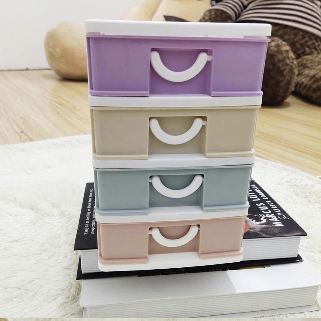 4 Layers Storage Series Drawer Mini Desktop Storage Box Shopee