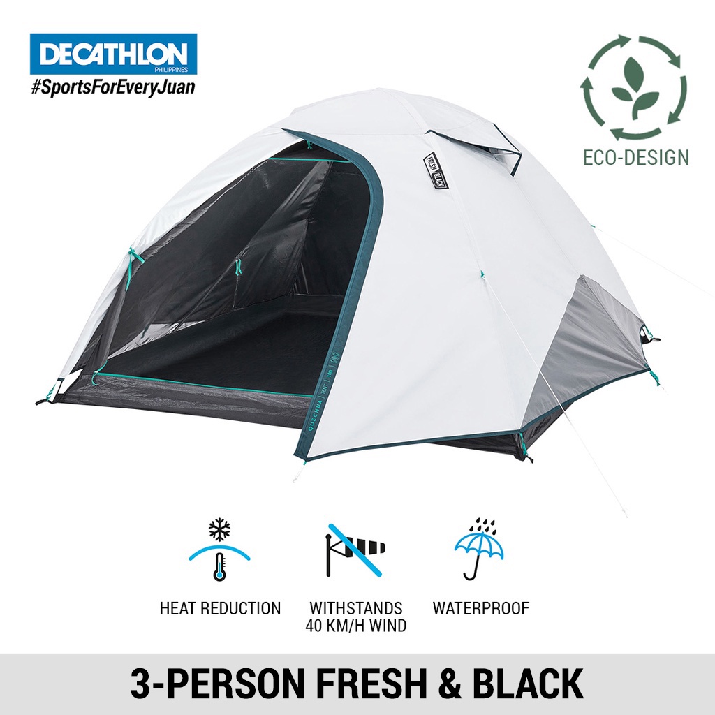 Decathlon Quechua MH100 Mountain Hiking Camping Tent with Fresh & Black