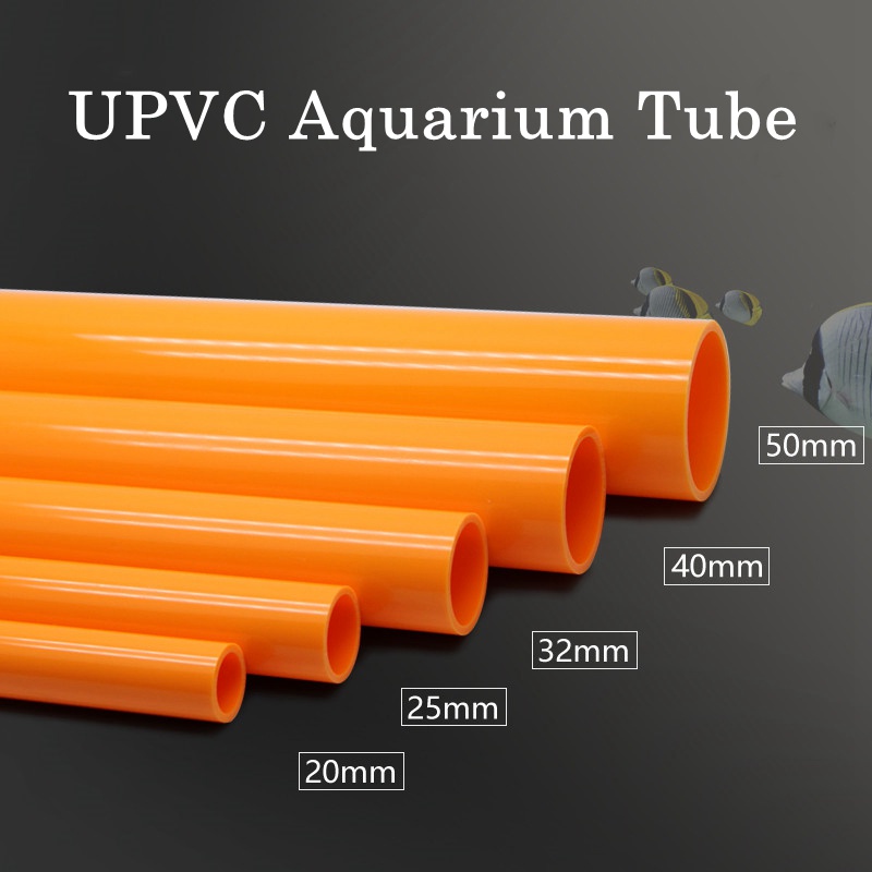 1pc 2050mm PVC Tube Orange UPVC Pipe Fittings Home Garden Irrigation Plastic PVC Joints