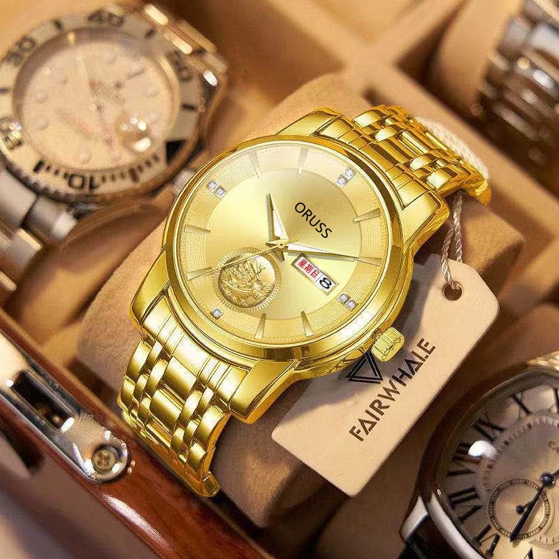 ORUSS/Watch for Men Original Waterproof Sports Stainless Steel Calendar