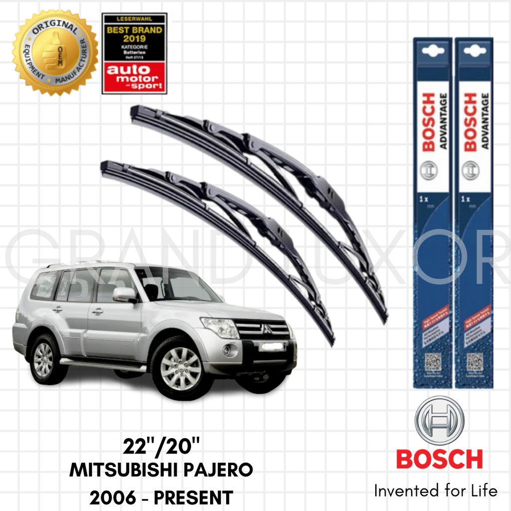 Bosch ADVANTAGE Wiper Blade Set for Mitsubishi PAJERO 2006 PRESENT (22