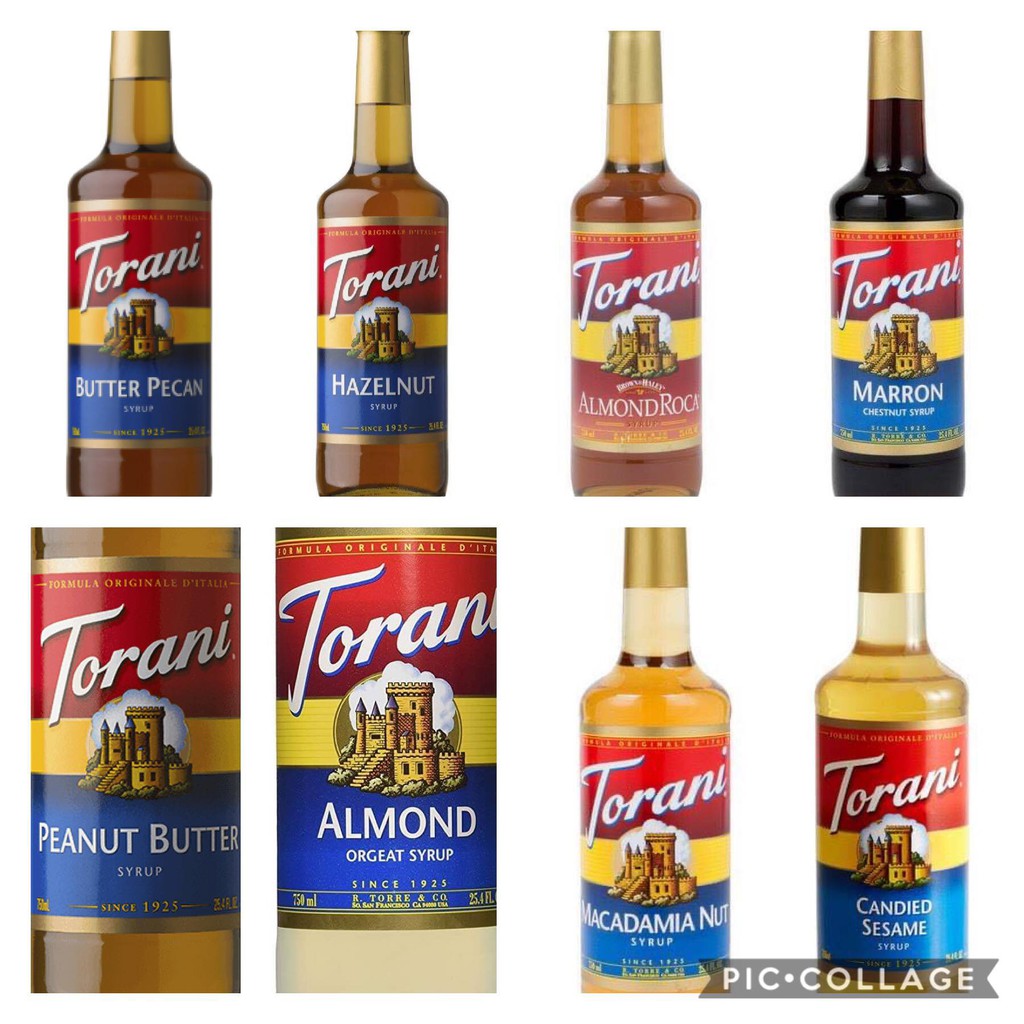 Torani NUTTY SYRUP'S 750mL ( Available in 8 different Flavor's