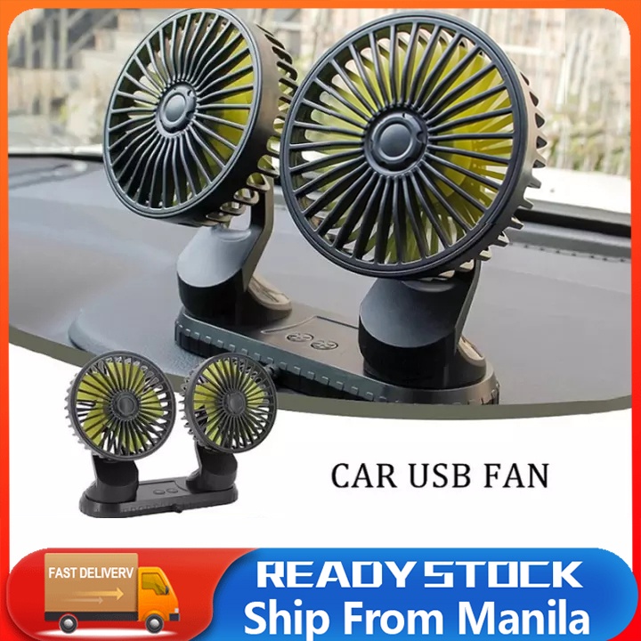 12V USB Car Fan for Dashboard Air Circulation Fans ABS Three Speeds