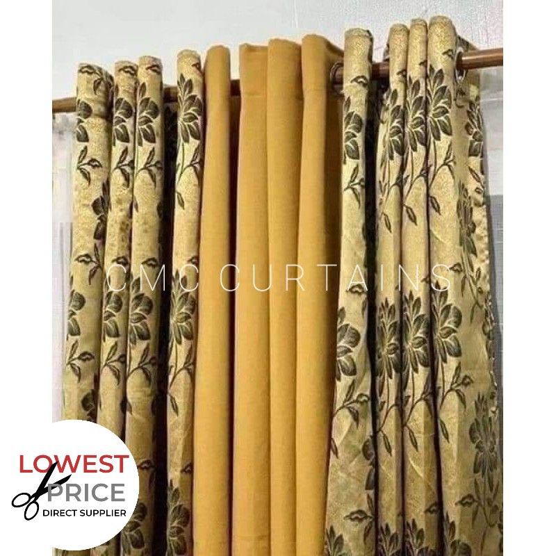 Curtain 3in1/Per Panel 8 Rings 56" X 68"/ 6 Feet 56"x85"/7Feet Shopee