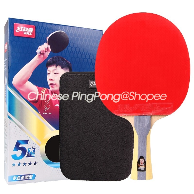 Original DHS 5 Star Table Tennis Racket 5002 5006 (Hurricane 3 Rubber
