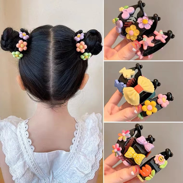 Children's Ponytail Hair Clip Lazy Hair Clamps New Style Girl Ball Head
