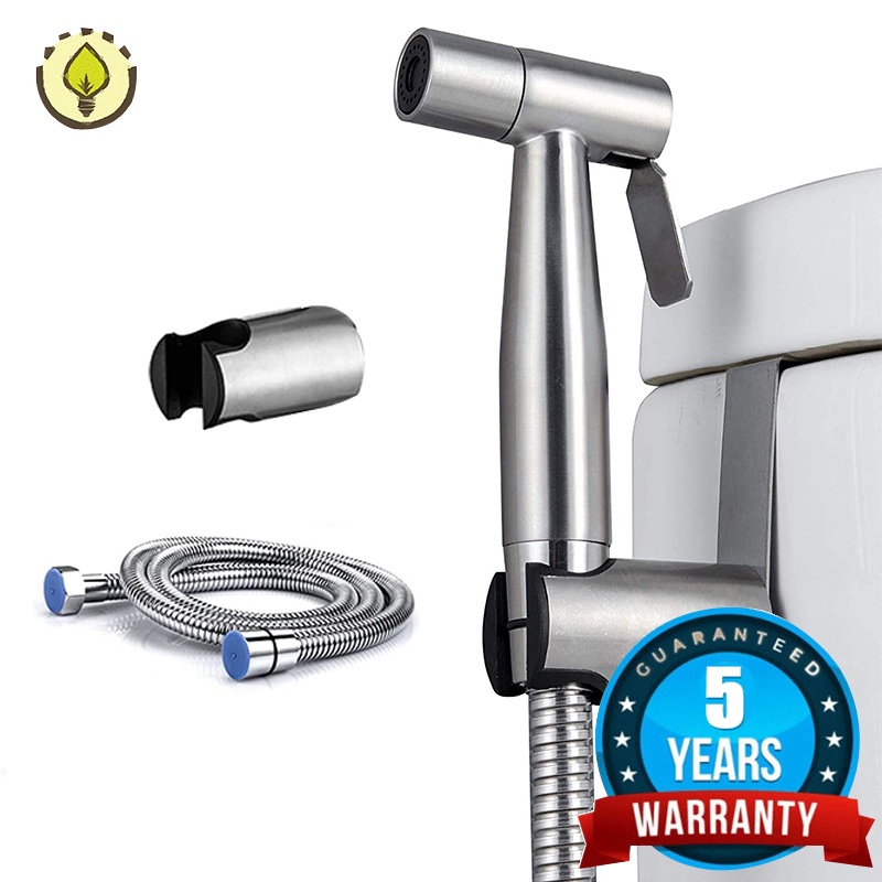 QKK 304 Stainless Black Bidet Set with Valve Bidet Hose Toilet Bidet