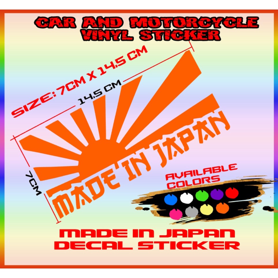 Made in japan sticker Decals Shopee Philippines