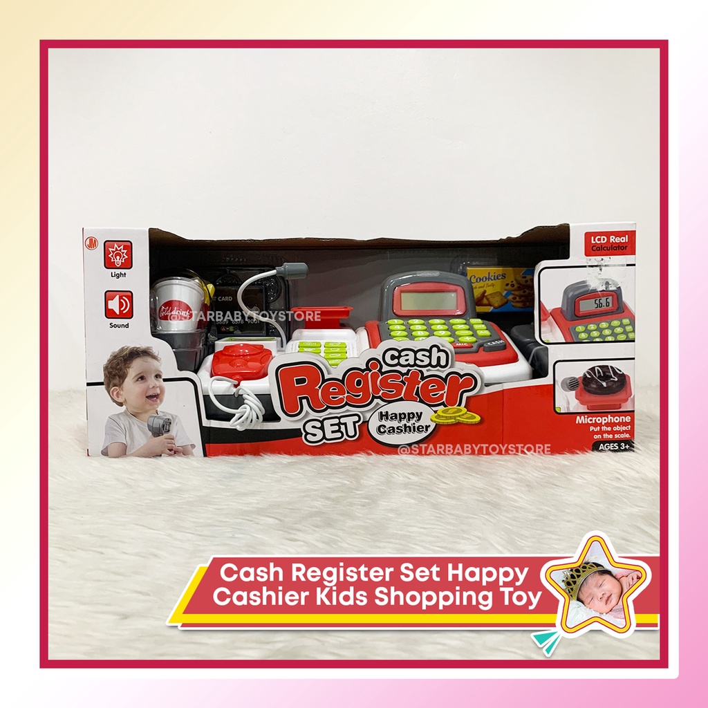 Star Baby Cash Register Set Happy Cashier Kids Shopping Kids Toy