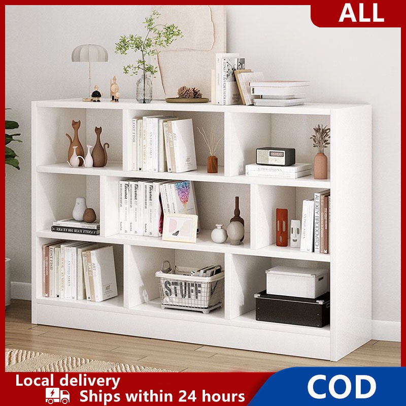[COD]120/140CM with back panel Wooden book shelf for kids living room