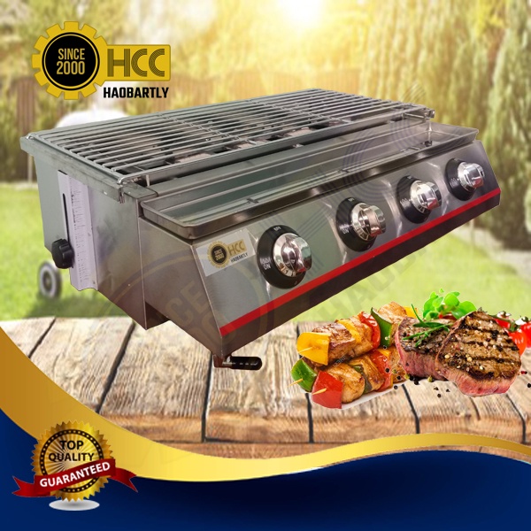 Luxury Grill 4 Heads Stainless Steel Gas Grill Smokeless Heavy Duty Shopee Philippines