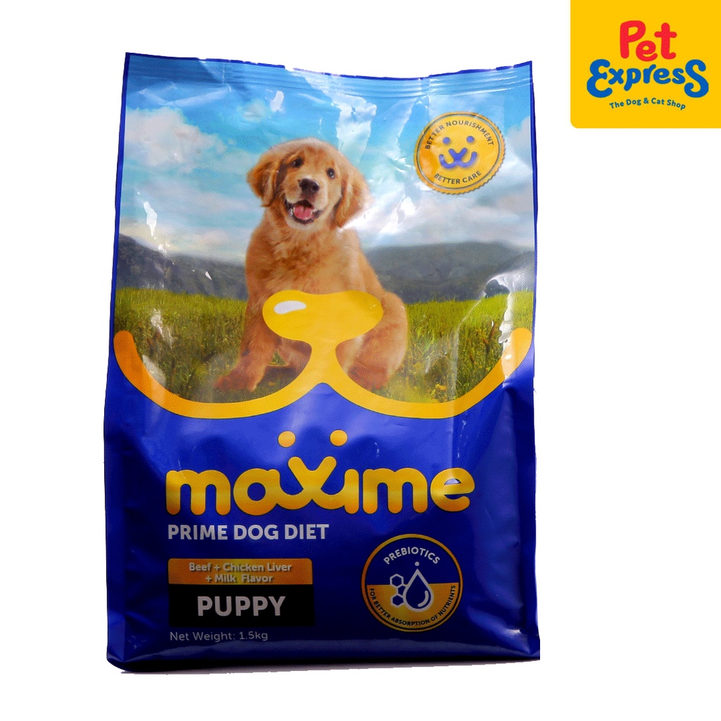 Maxime Puppy Beef, Chicken Liver and Milk Dry Dog Food 1.5kg Shopee
