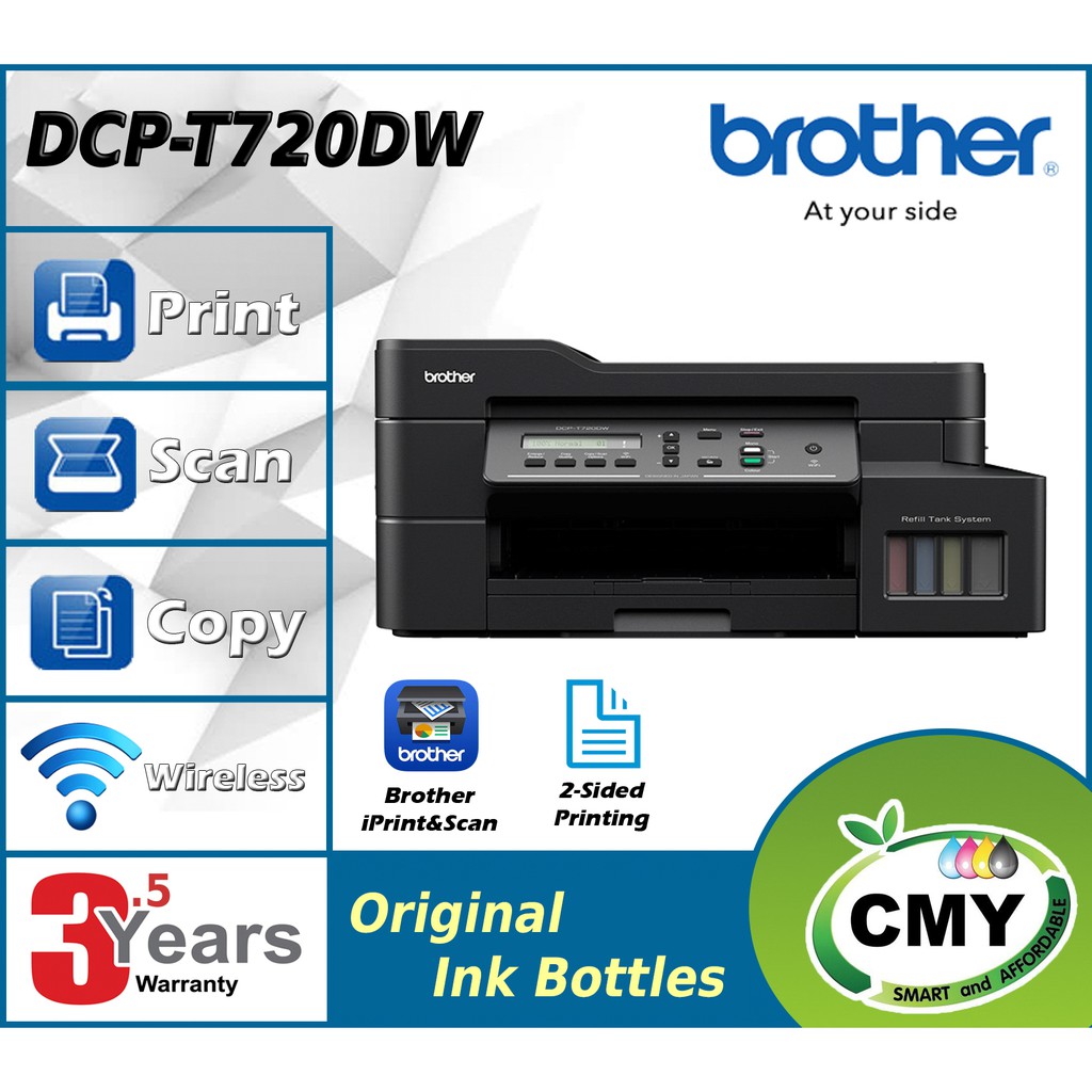 Brother DCPT710W / Brother DCPT720DW Ink Tank Printer With Dye Ink 3