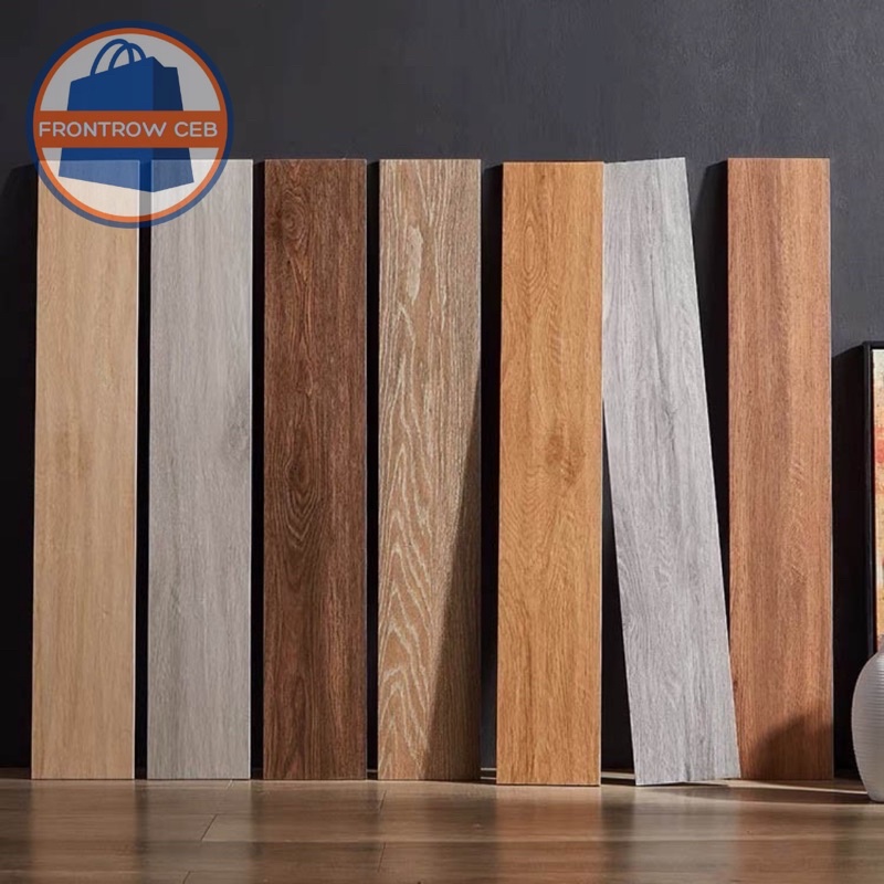 FRCEB 91x15cm Vinyl Floor Stickers Selfadhesive PVC Vinyl Wood Tiles