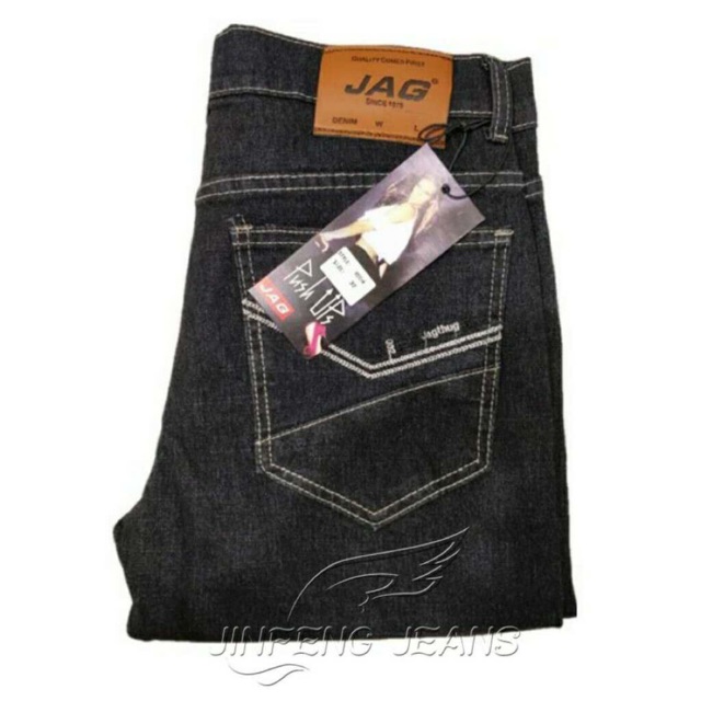 Jag black denim jeans for men plus size 88012 Shopee Philippines