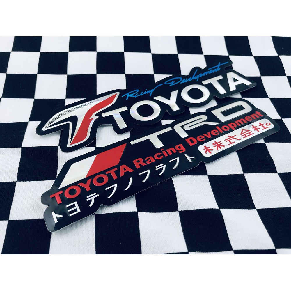 Sticker Toyota Racing TRD Japan JDM Sticker 2 Pieces 3D Embossed Car