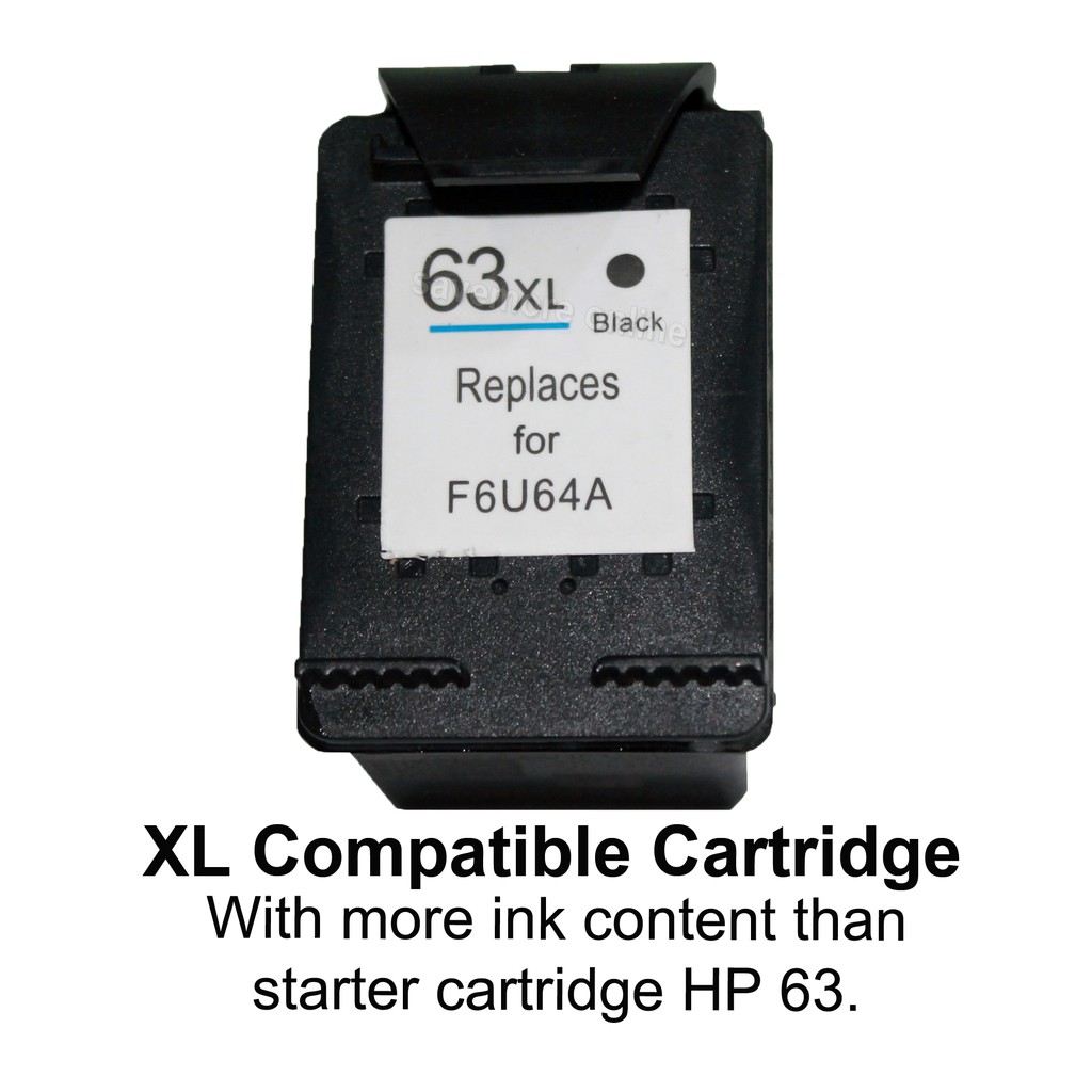 Compatible Black ink Cartridge 63XL for HP Deskjet 2130 Shopee
