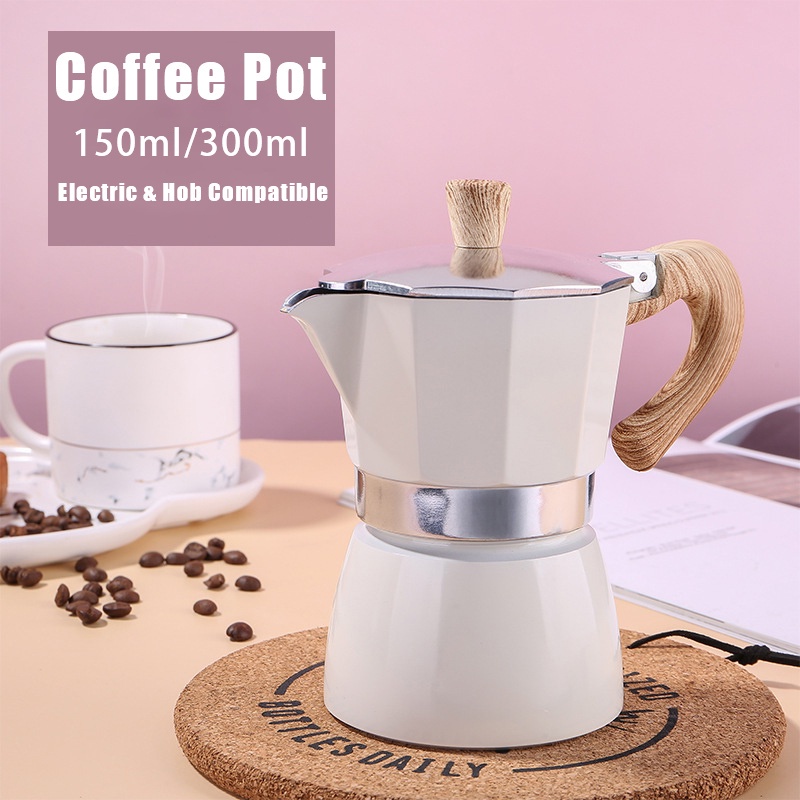 Aluminum Moka Pot Classic Stovetop Espresso Maker for Great Flavored